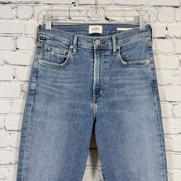 Citizens of Humanity Lilah High Rise Bootcut Jeans in Opal Blue Wash 27 - Picture 7 of 16